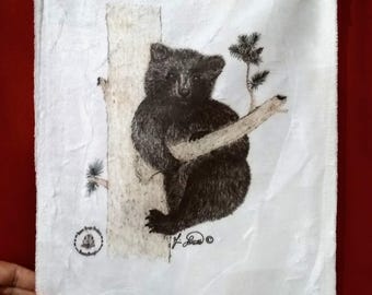 Hand Towel, Sport Towel, Golf Towel, Baby Shower Gift, Gift for Newborn, Infant Burp Cloth, Bunny Art, Wildlife Art, Clothing Protector, USA