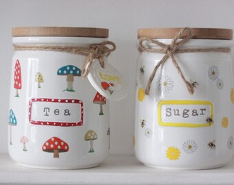 Unique Canister Sets Etsy