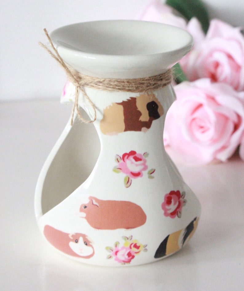 Guinea pig wax burner guinea pig gift Guinea pig and roses Etsy