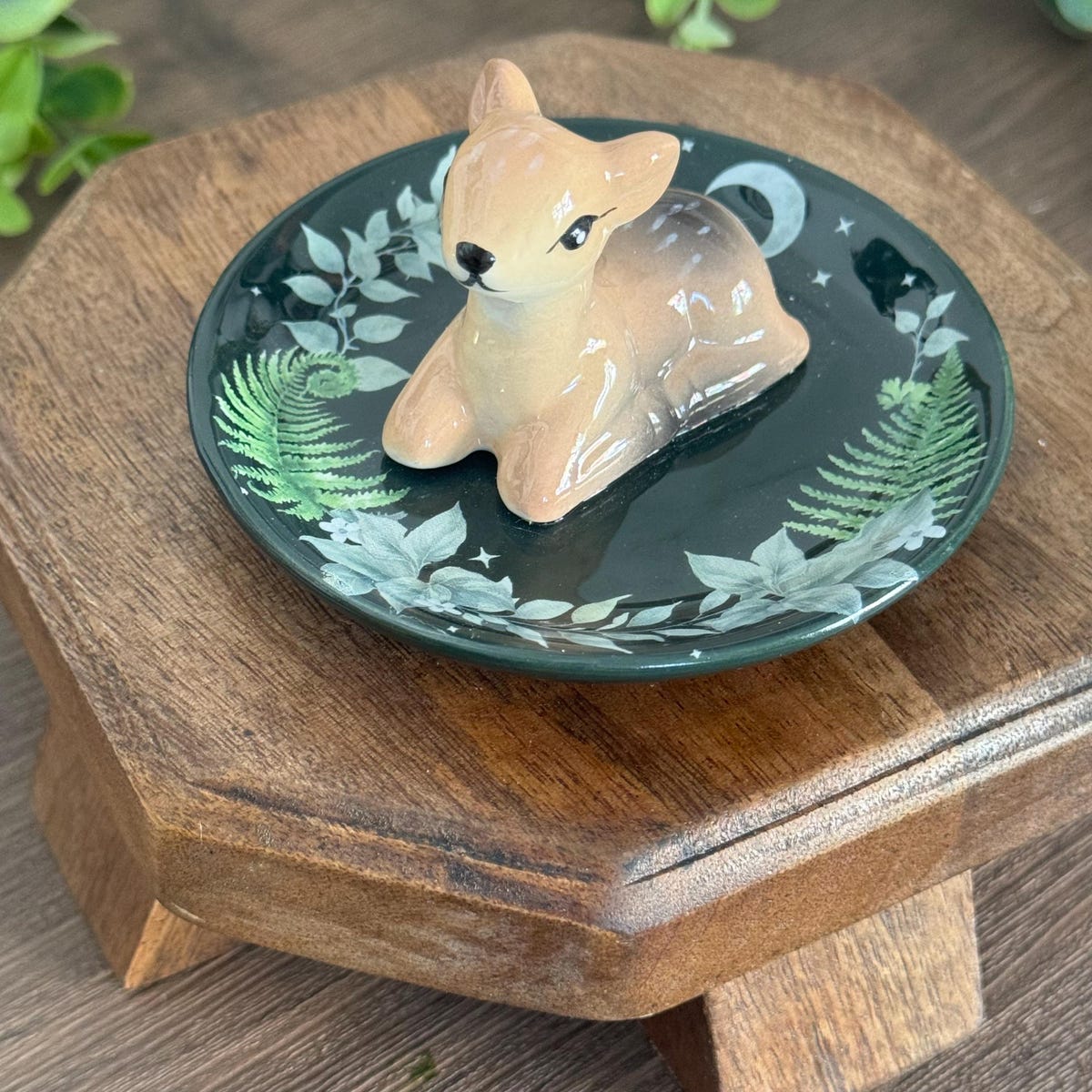 Green Fawn Trinket Dish - Etsy