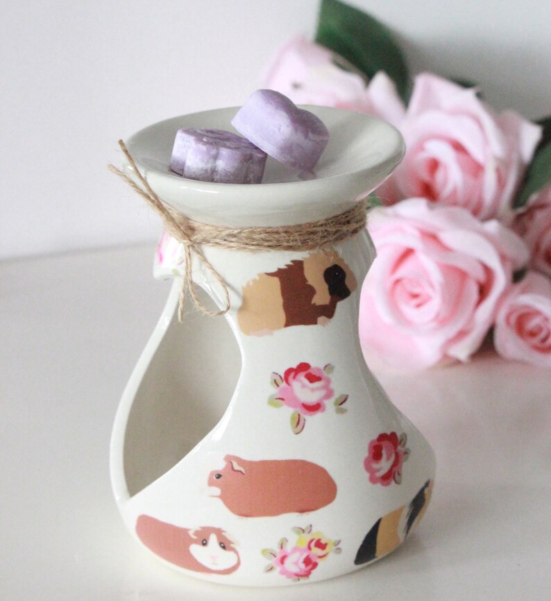 Guinea pig wax burner guinea pig gift Guinea pig and roses Etsy