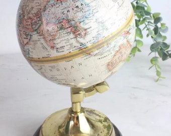 Vintage Globe Replogle World Classic Series Latón Macizo