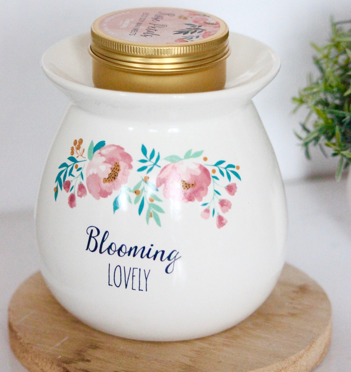 Wax Melt Burner Set Eco Melt Wax Burner Set Blooming Lovely Etsy