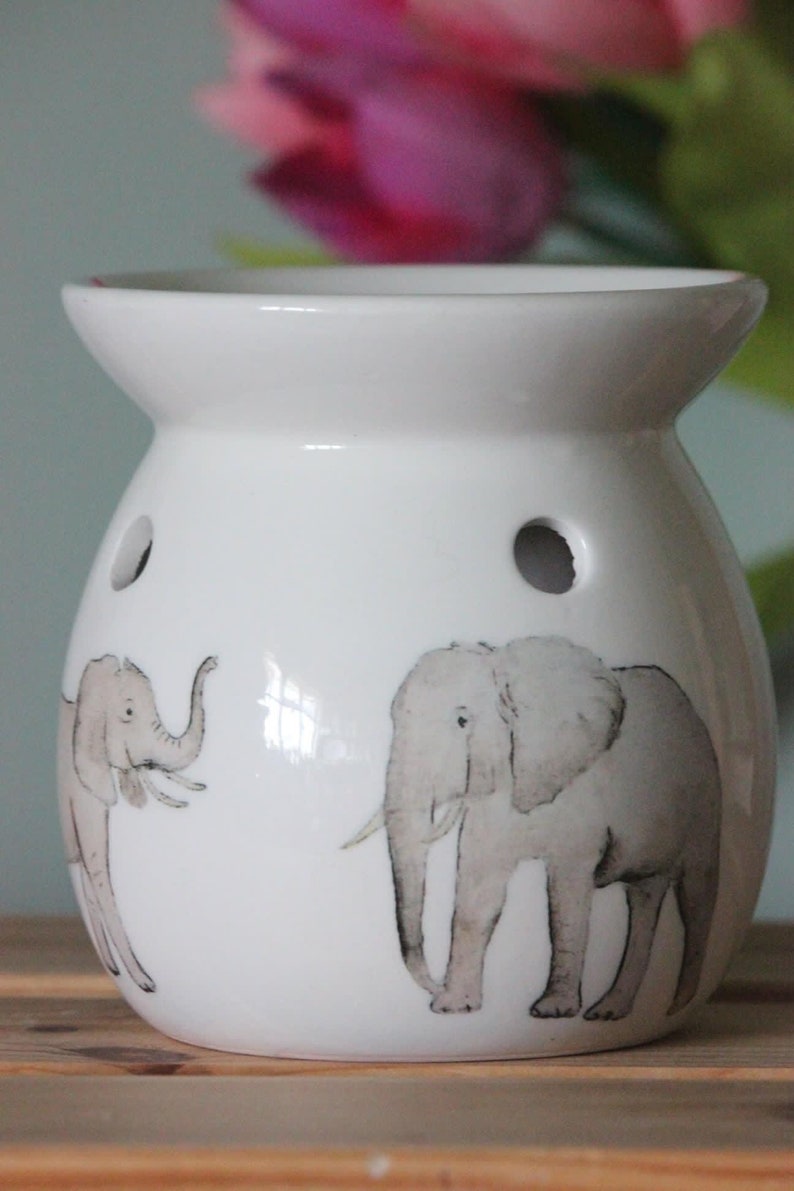 Original Elephant gift, Jungle decor, Oil burner, Elephant candle holder, Elephant gifts, Elephant lover gift, elephants, safari decor, image 2