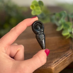 Labradorite crystal goddess carving