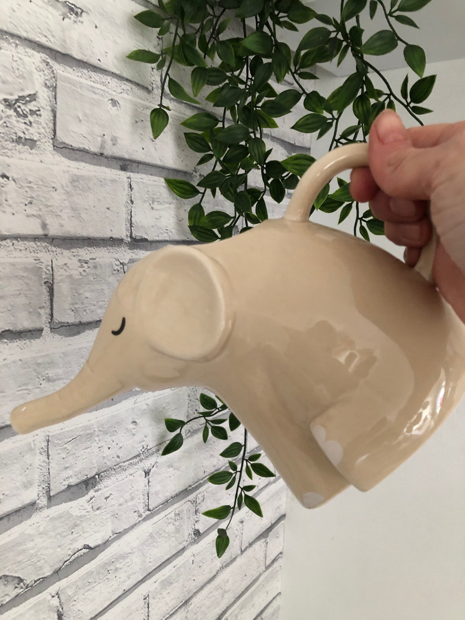 Elephant watering can elephant gift ceramic elephant Etsy