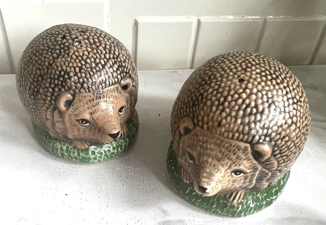 Cath Kidston Vintage Hedgehog Salt and Pepper Set Etsy