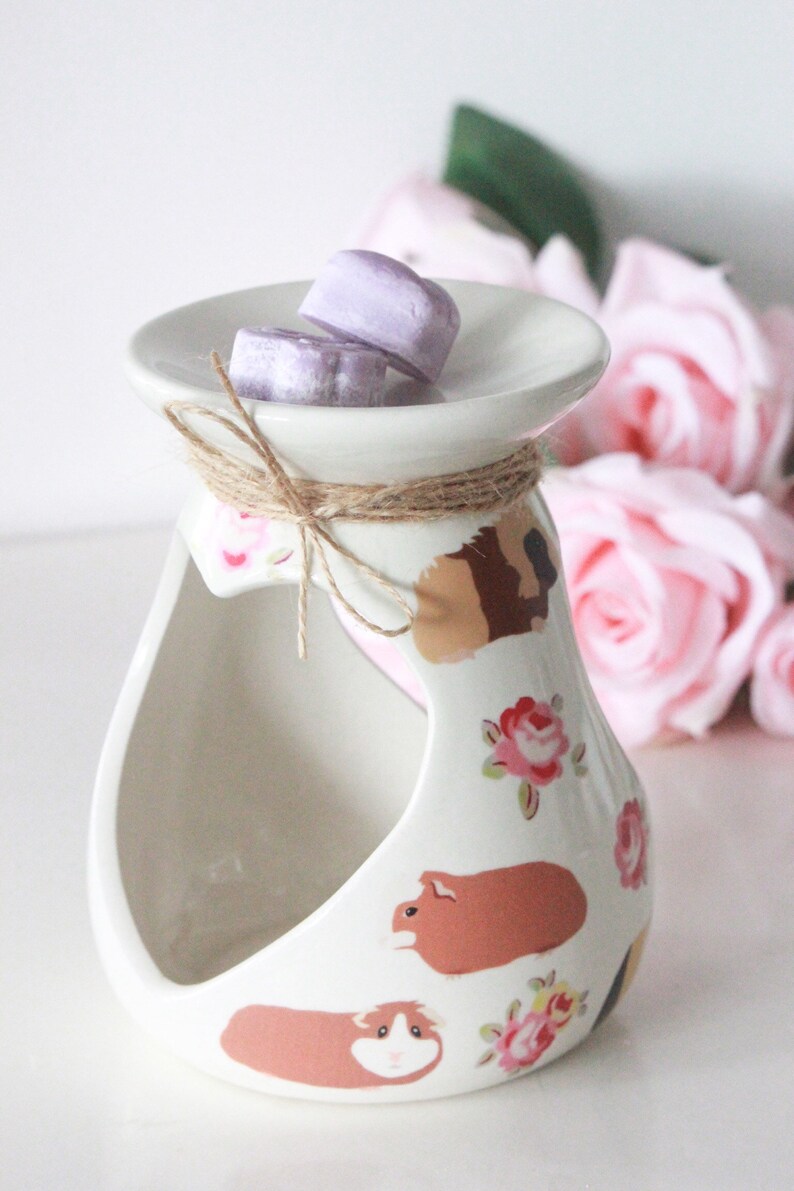 Guinea pig wax burner guinea pig gift Guinea pig and roses Etsy