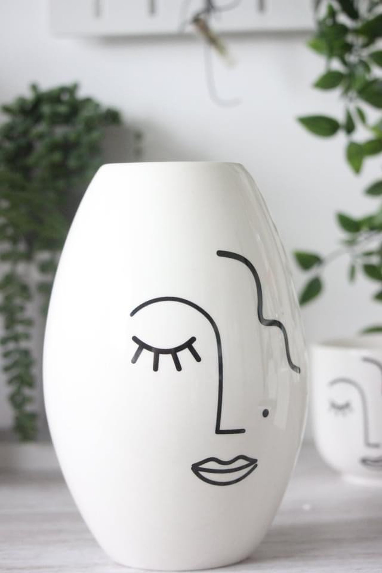Abstract face large vase large face vases vase large vase Etsy