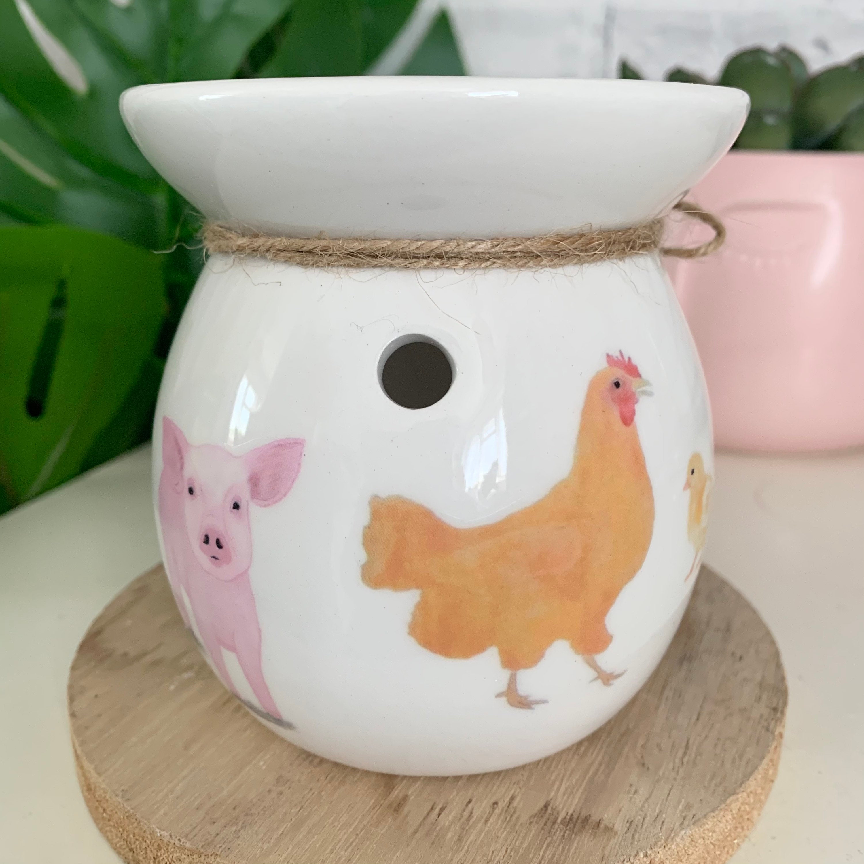 Wax burner Pig warmer chicken wax burner farmyard decor Etsy