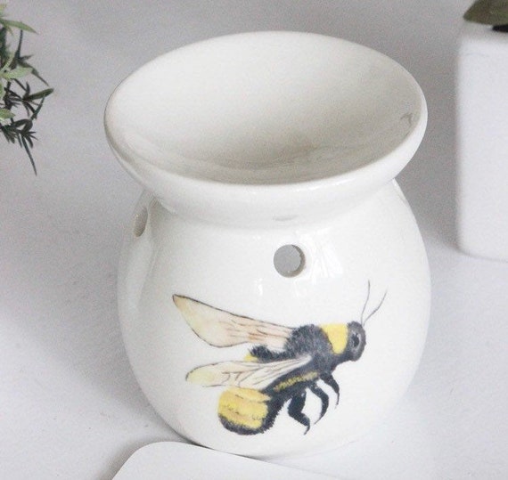 bee tealight holder bumble bee decor Bumble bee ceramic burner Bee inspired wax burner bee warmer bee melts
