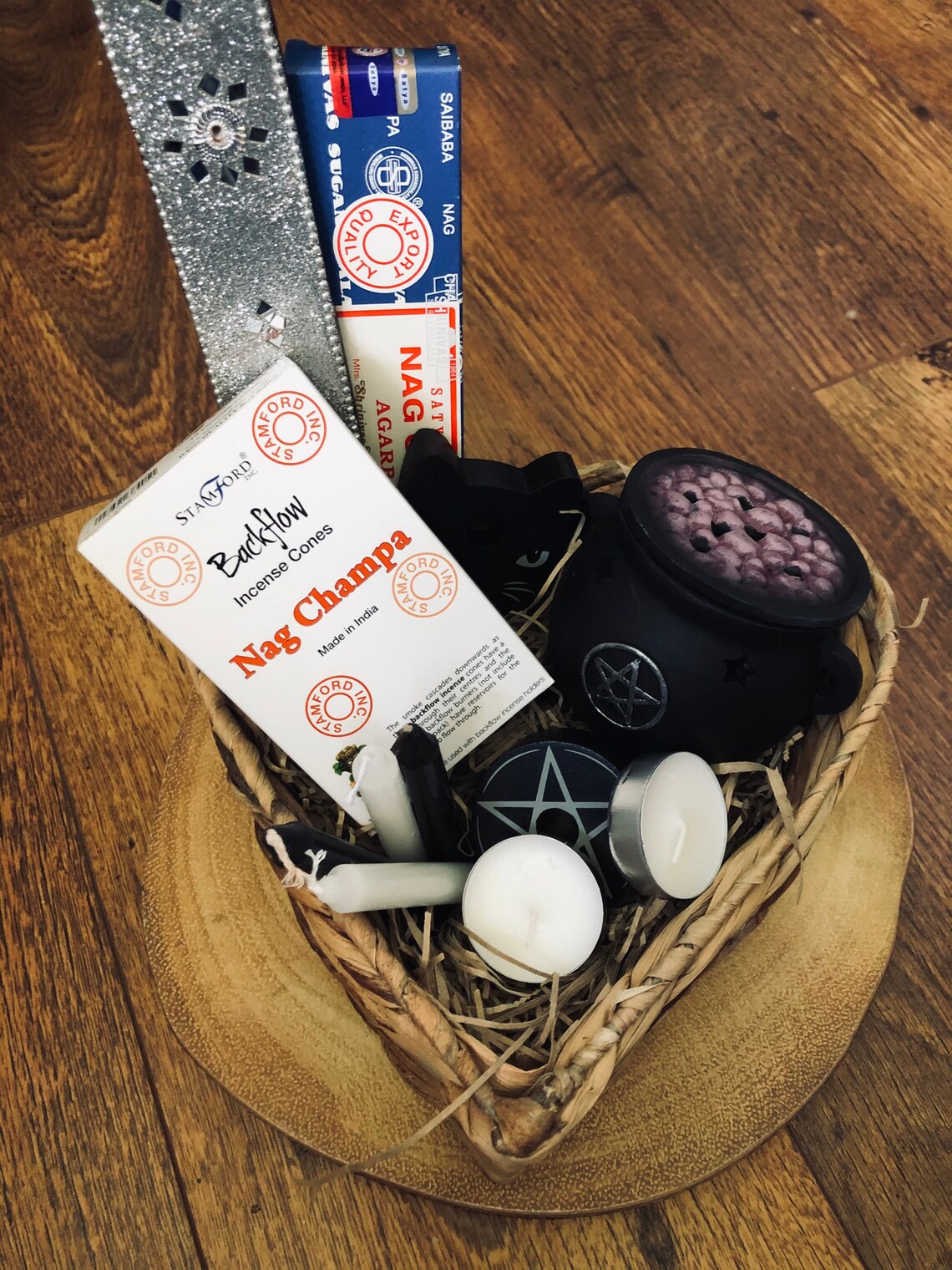 Spiritual home gift basket Incense gift basket Cauldron cone Etsy