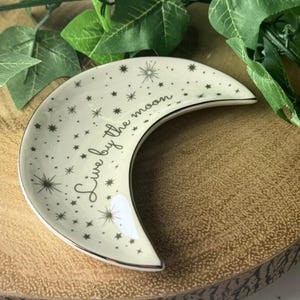moon shaped trinket ring dish