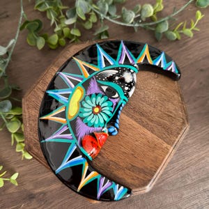 Mexican Painted Moon Small ceramic