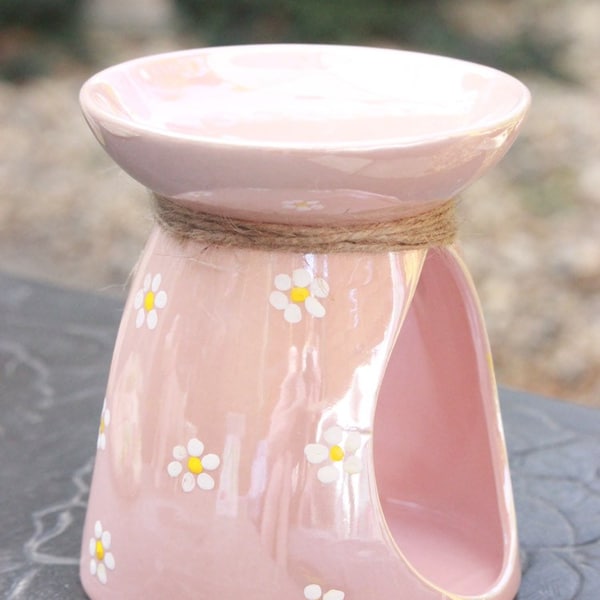 Wax burner, daisy burner Pastel pink daisy wax burner, Daisy wax burner, Daisy wax warmer, wax melt warmer, daisy,