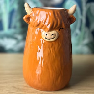 Highland Cow Small Vase