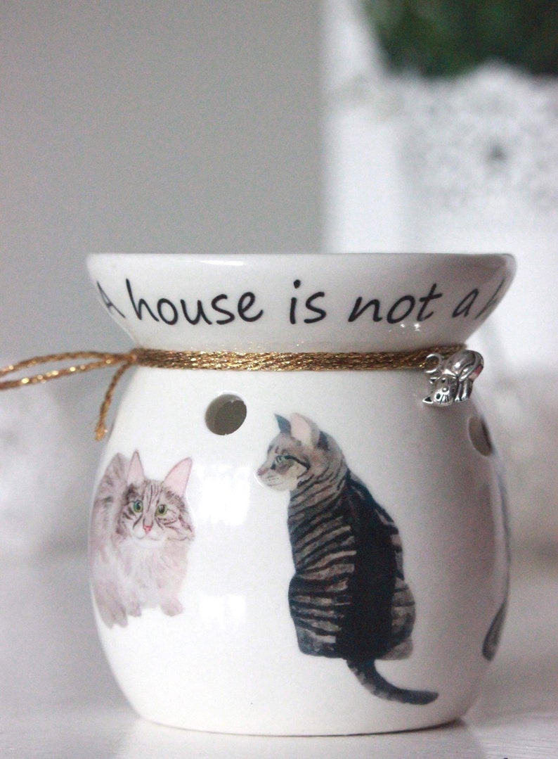Cat decor cat gift candles wax burner wax warmer cat Etsy