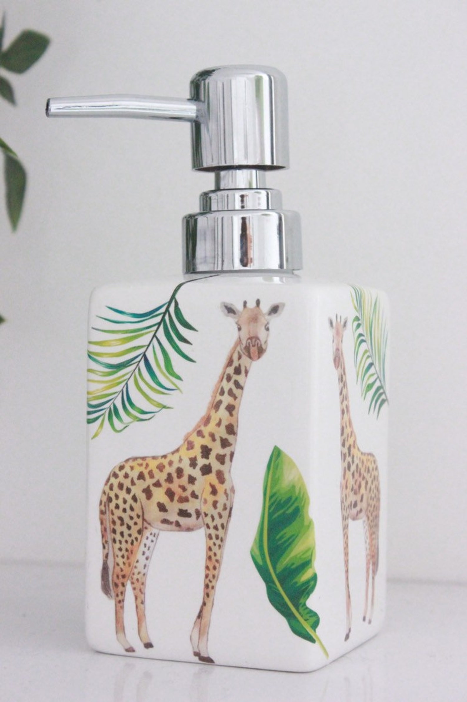 Giraffe Soap Dispenser Safari Bathroom Soap Dispenser Hand Etsy
