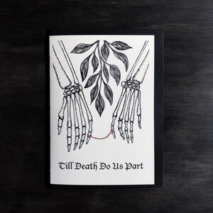 Till Death Do Us Part Wedding Engagement Risograph Wenskaart voor geliefden.
