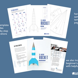 Rocket Template, DIY Printable PDF Rocket Template, Make Your Own ...