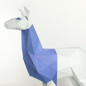 XL Llama Papercraft Template, PDF Printable Llama Pattern, DIY Low Poly ...