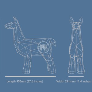 XL Llama Papercraft Template, PDF Printable Llama Pattern, DIY Low Poly ...