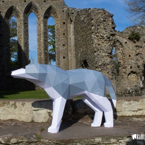Wolf Papercraft Template DIY Wolf Pattern Low Poly Wolf - Etsy
