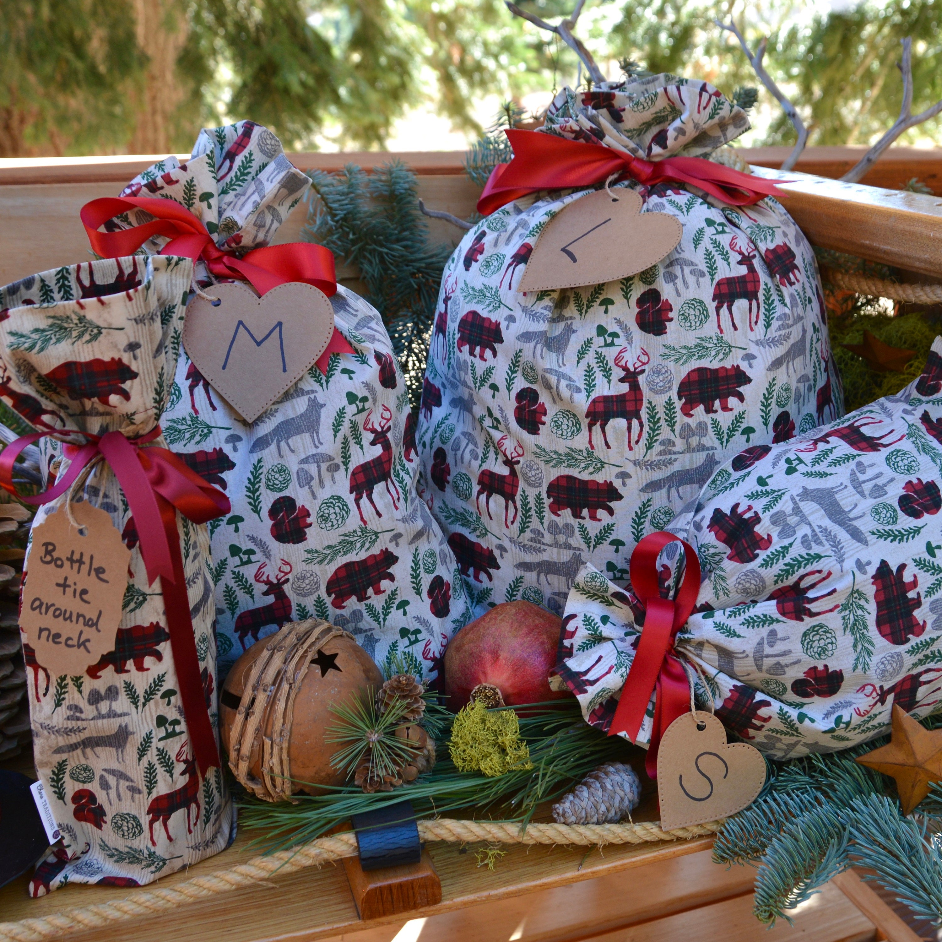Christmas Fabric Gift Bag | Etsy