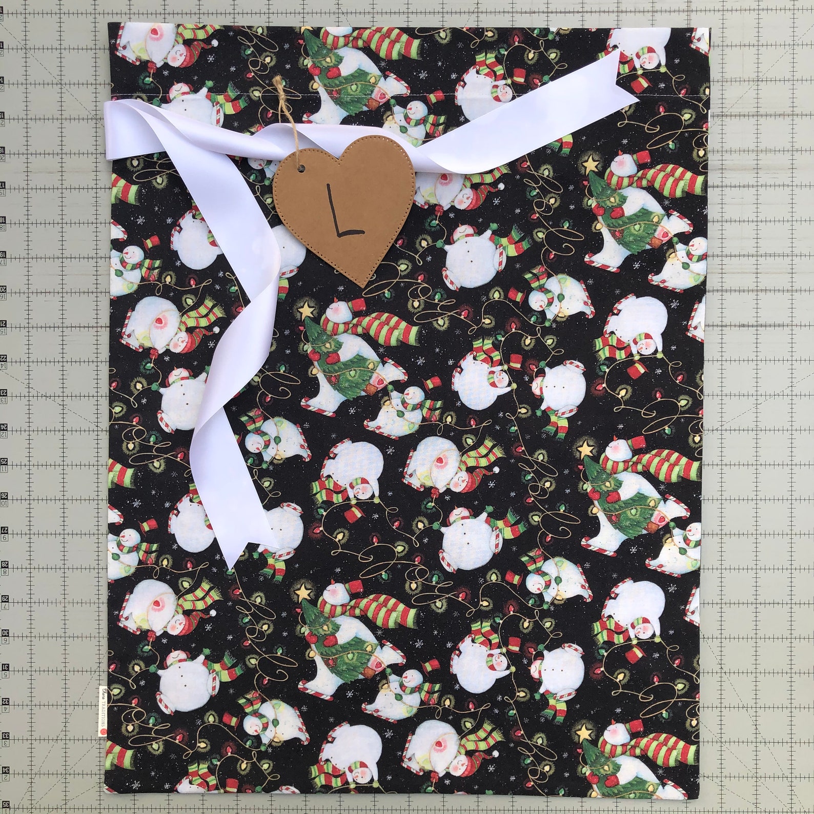 Christmas fabric gift bag Etsy