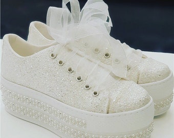 bedazzled wedding sneakers