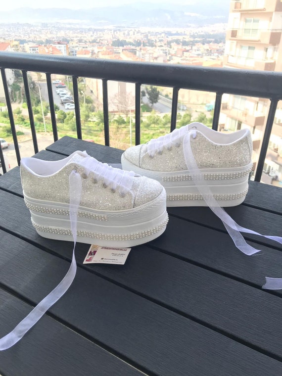 platform bridal sneakers