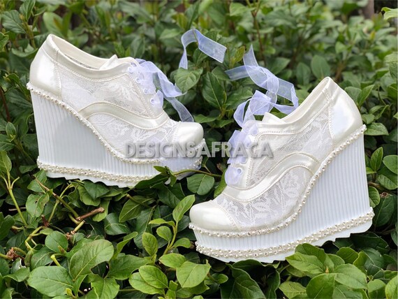 Zapatos de boda Zapatos de plataforma Zapatos de cuña | Etsy México