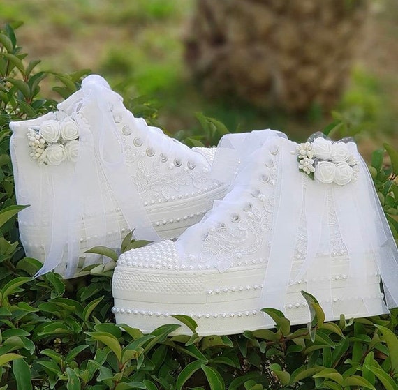 platform bridal sneakers