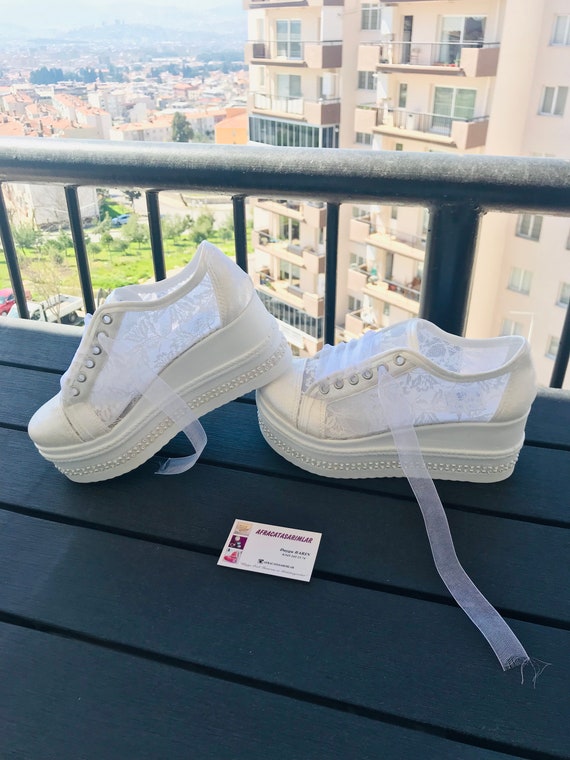 platform wedding sneakers