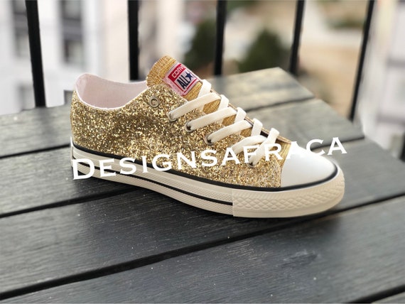 gold glitter converse