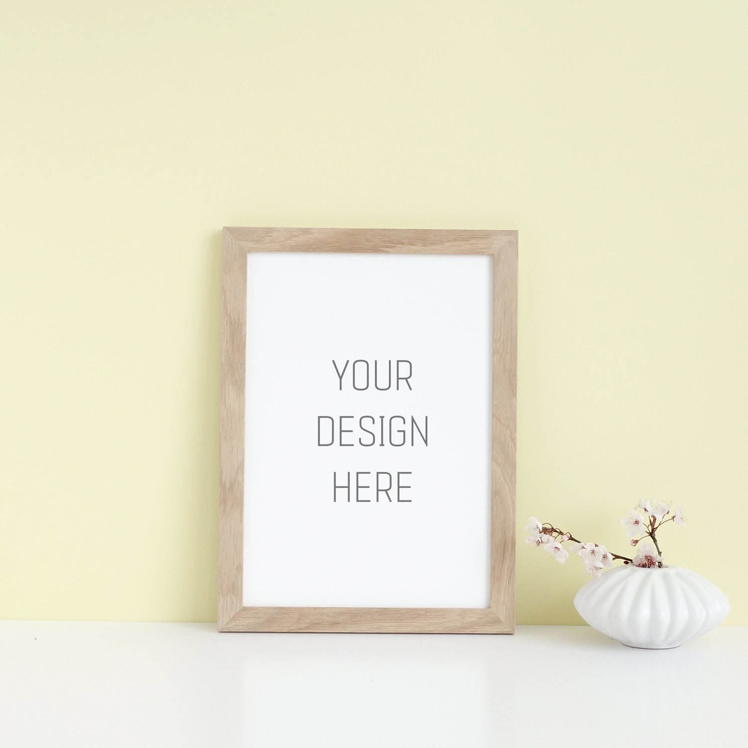 Empty Frame Mockup Minimalist Poster Stock Photo 50
