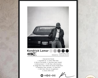 Kendrick Lamar GNX Album Cover Poster, Vinyl Digital Print, Rap Hip Hop Music Wall Art, Aesthetic Printable Home Decor, Gift for Men, A3