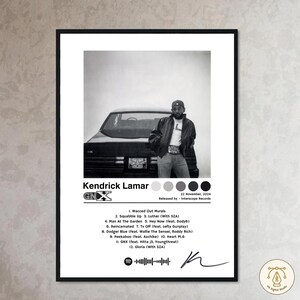 Poster Sur Toile Kendrick Lamar – Album Signature – Déco Chambre 20x30 Cm – Stylé Et Moderne