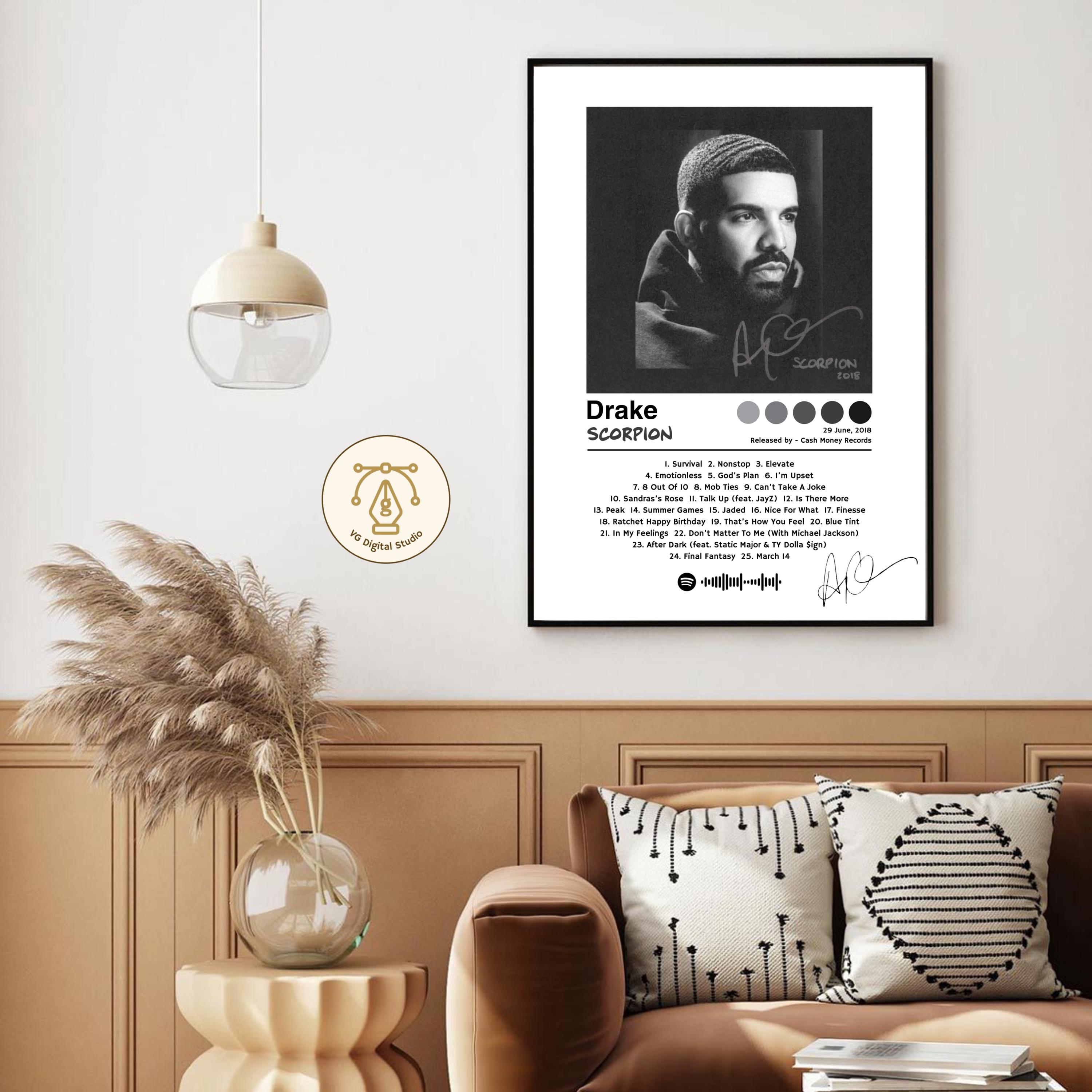LONLMZO Drake Poster Nothing Was The Same Music Album Cover Posters for Room Canvas Wall Art Bedroom Decor 20x30inch(50x75cm