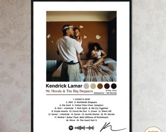 Kendrick Lamar Mr Morale Album Cover Poster, Vinyl Digital Print, Rap Hip Hop Music Wall Art, Aesthetic Printable Home Decor, Gift for Men