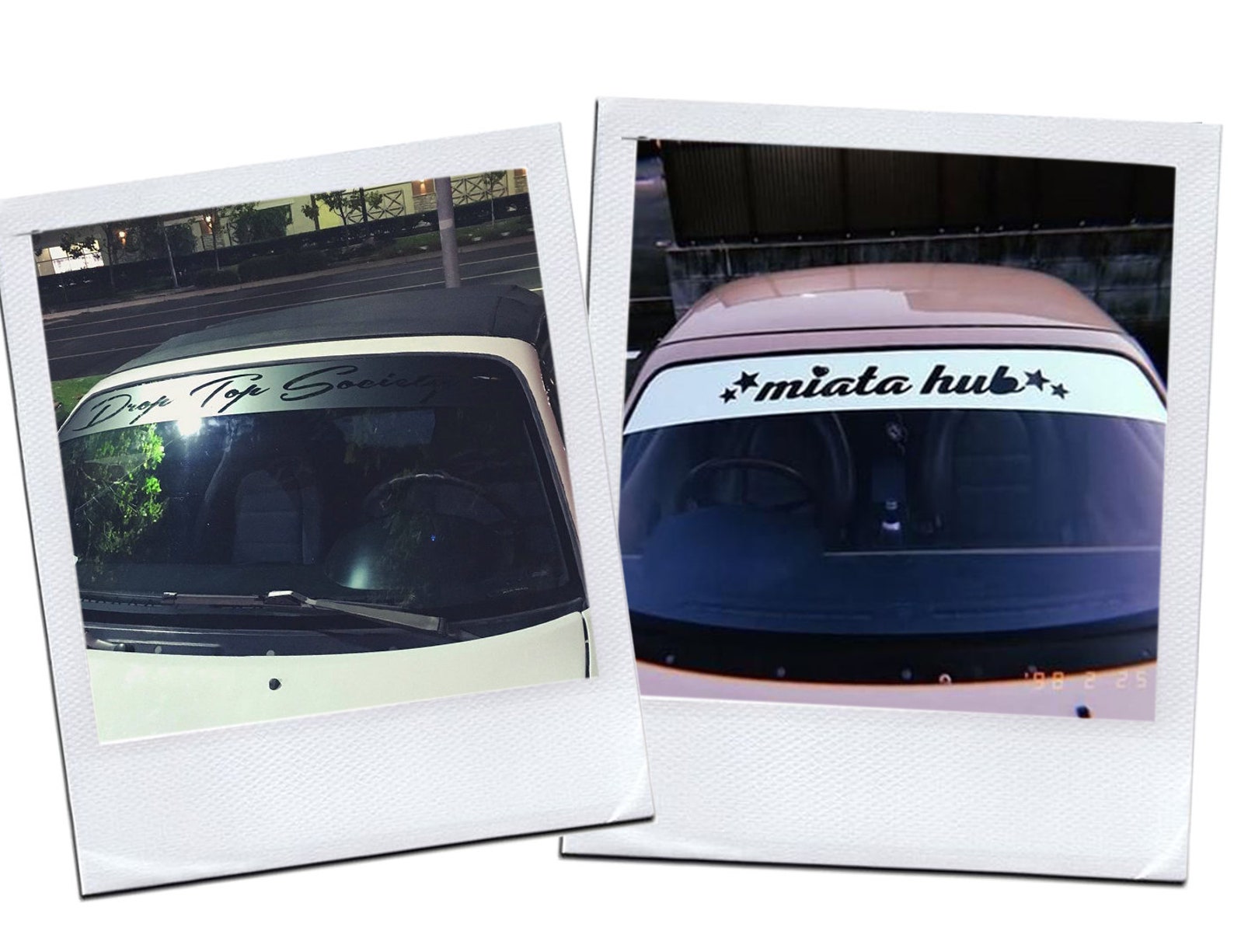 Custom Windshield Banner Sticker Decal Your Text Cut Out Etsy