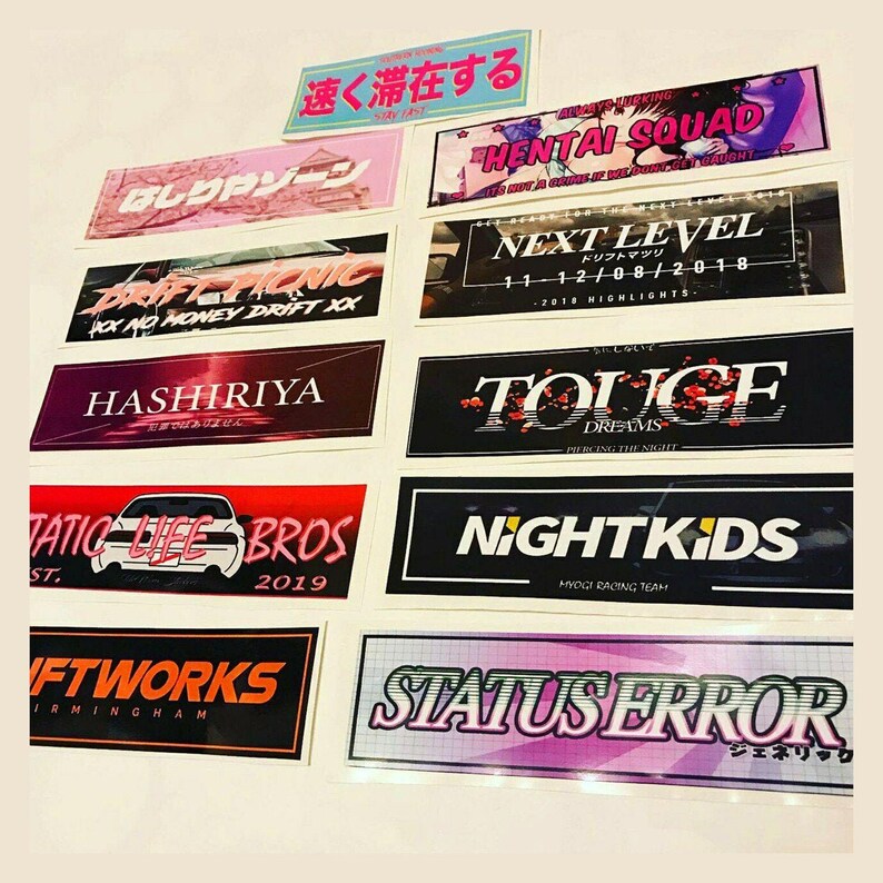 11 JDM stickers Pack Set Japan Cars decals KDM Domo Kun Drift Etsy