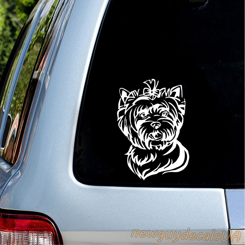 Yorkshire terrier Decal Vinyl Sticker Car Window Laptop Etsy