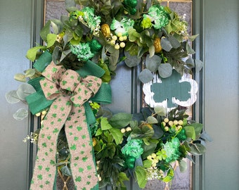 St. Patrick's Day Wreath - St. Patty's Day Wreath - Shamrock Wreath - St. Patrick's Door Wreath - St. Patty's Door Wreath - Shamrock Wreaths