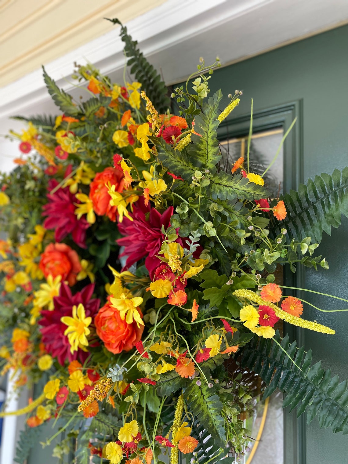 Extra Large Summer Door Wreath Front Door Wreaths Summer Etsy