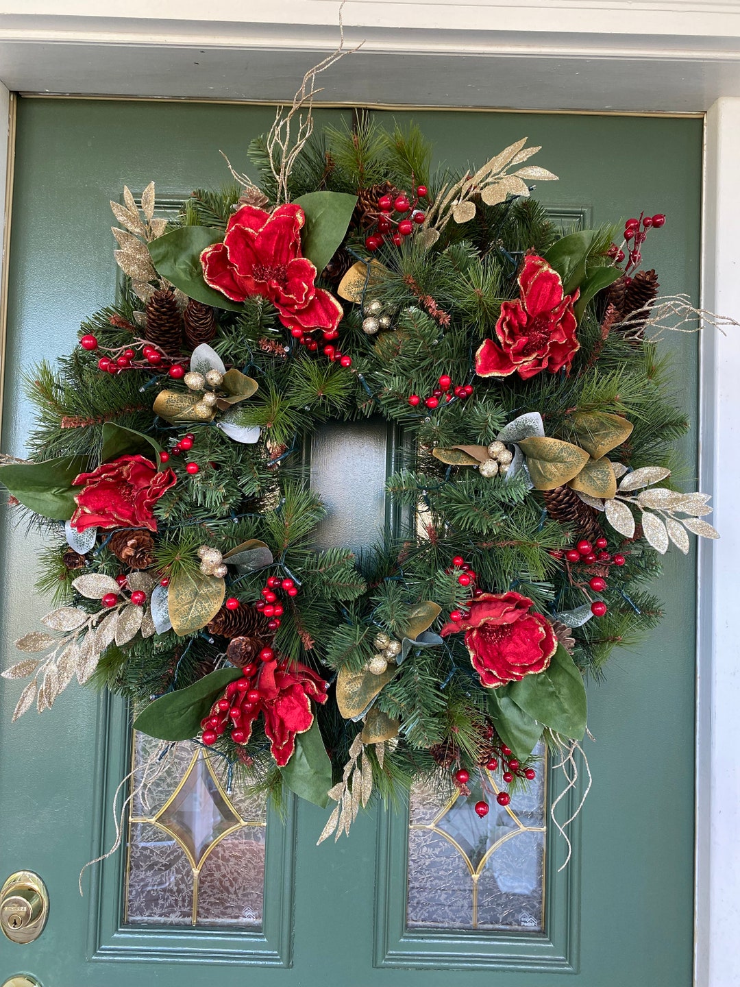 Extra Large Christmas Wreath for Front Door Front Door - Etsy