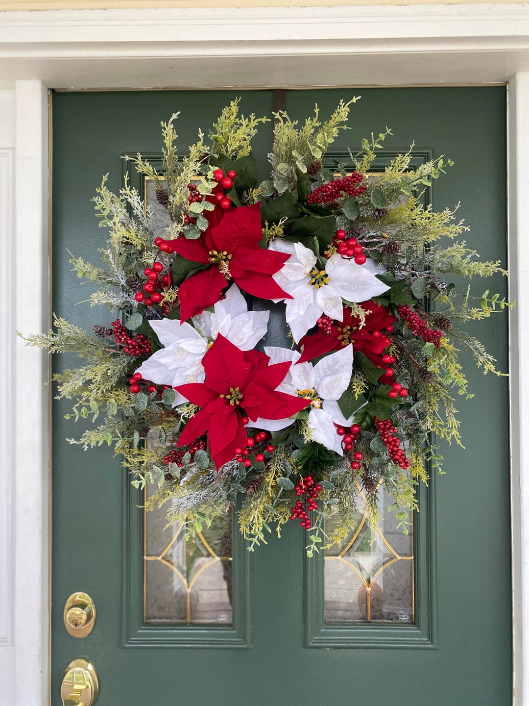 Large Christmas Wreaths Front Door Wreaths Holiday Wreaths Etsy