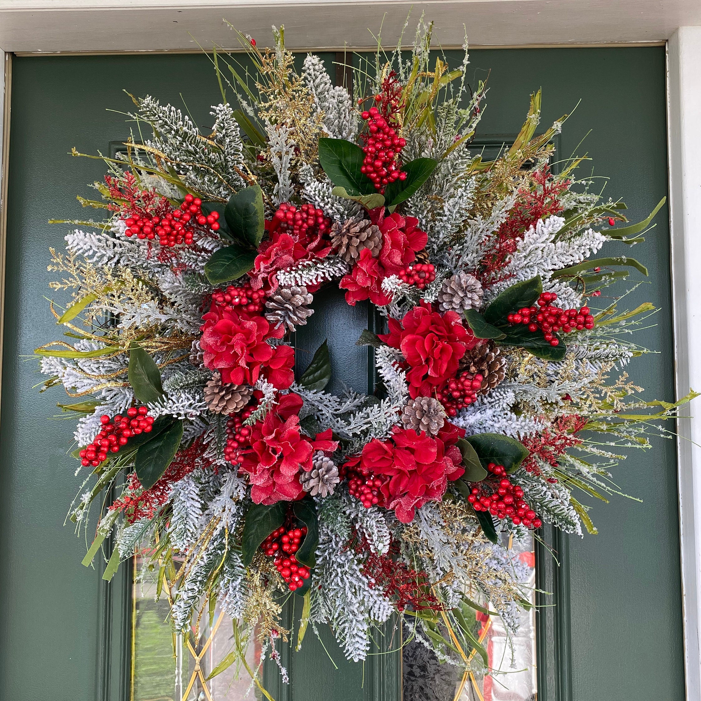 Extra large Christmas Wreaths for Front Door Holiday Wreaths | Etsy
