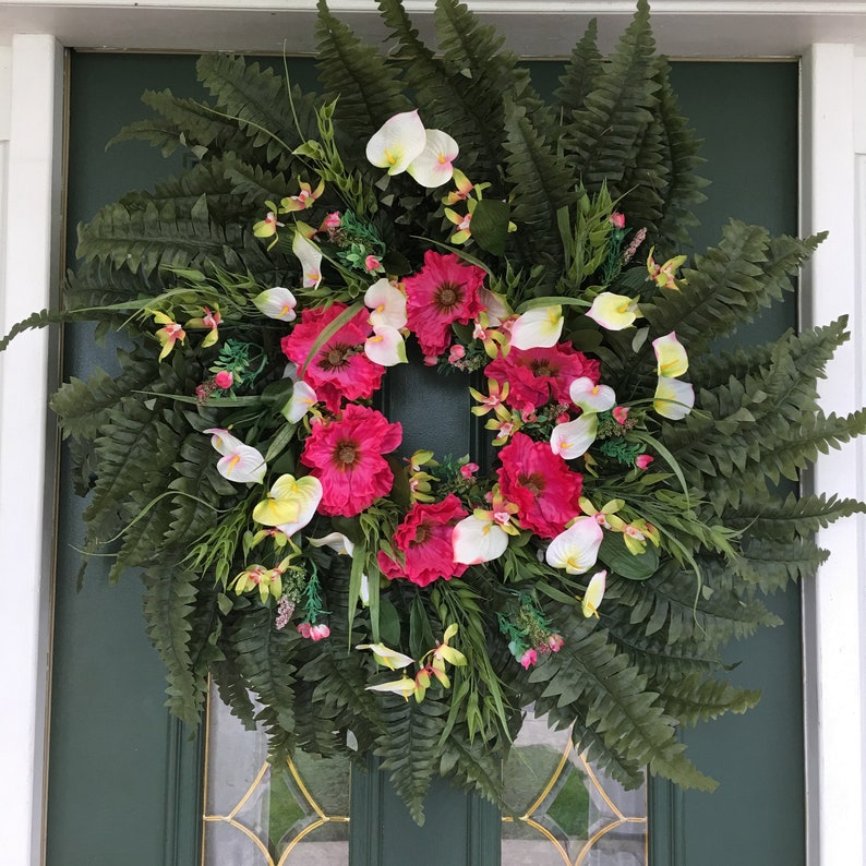 Extra Large Tropical Wreath Summer Wreaths Image 0
