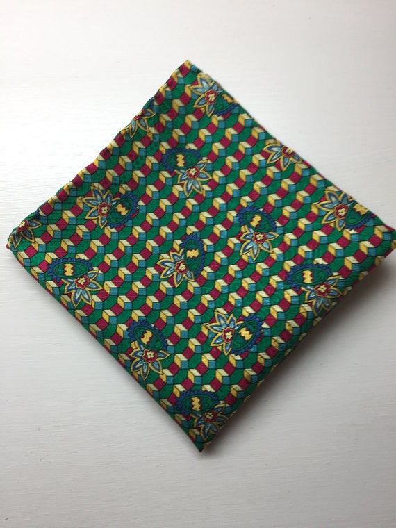 Hand Rolled Hem Mens Silk Pocket Square Made In Italy